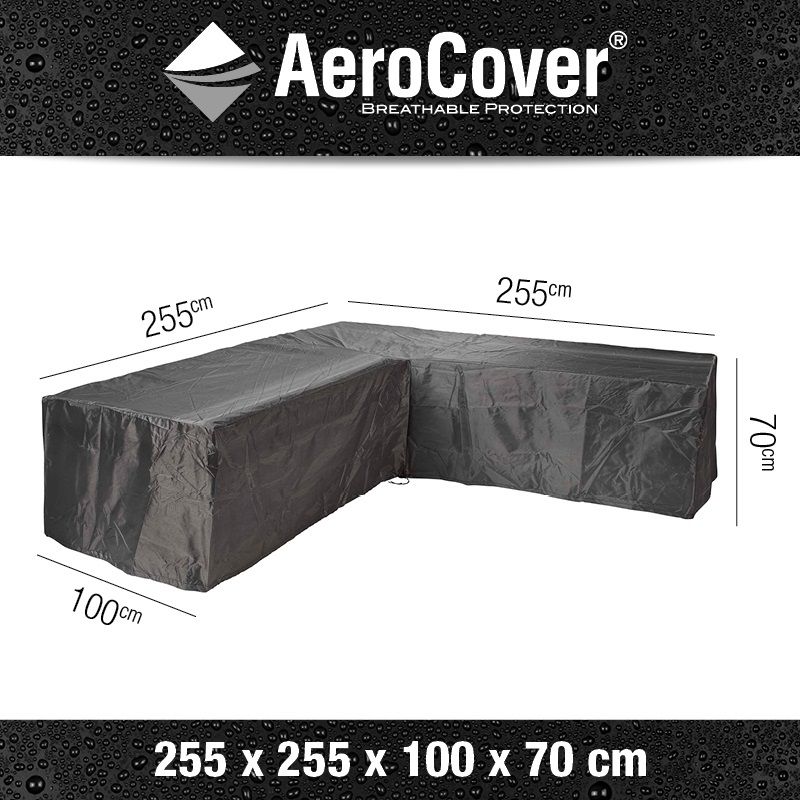 AeroCover hoes loungeset L-vorm 255x255x100xH70 cm