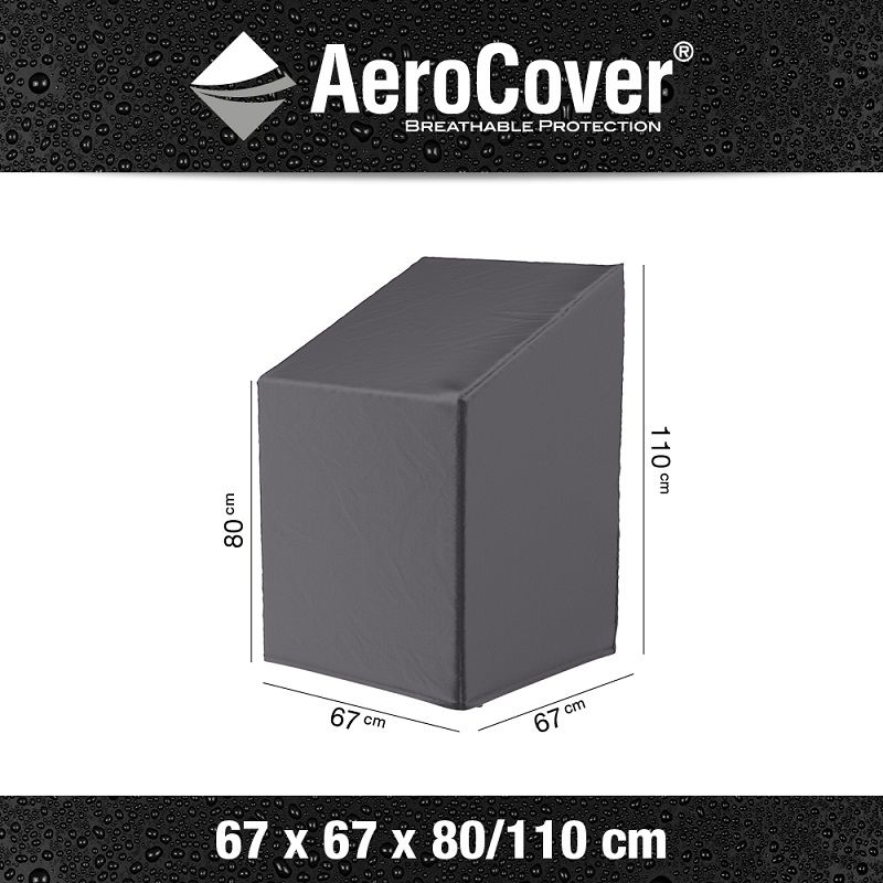 AeroCover hoes stapelstoel 67x67xH80/110 cm