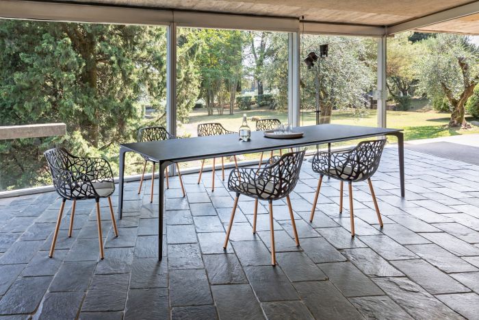 Fast Allsize tafel 220 x 100 cm Speckled antraciet blad - Afbeelding 4