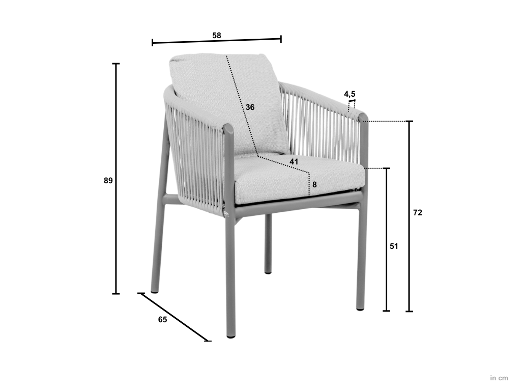 Applebee BORA BORA dining stoel - Afbeelding 2