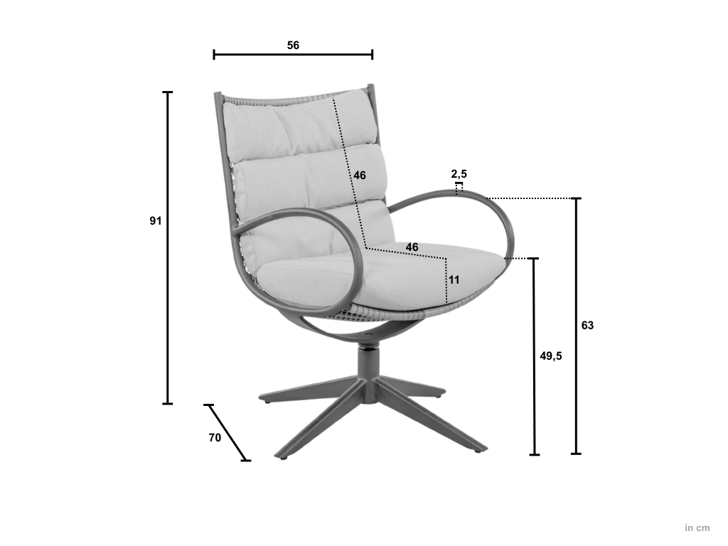 Applebee CAMP BAY stoel Oyster - Afbeelding 2