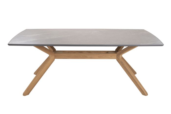 Traditional Teak CARMEN tafel 220x102cm ceramic top