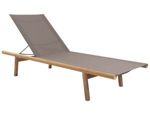 Traditional Teak Carmen Sun Lounger taupe