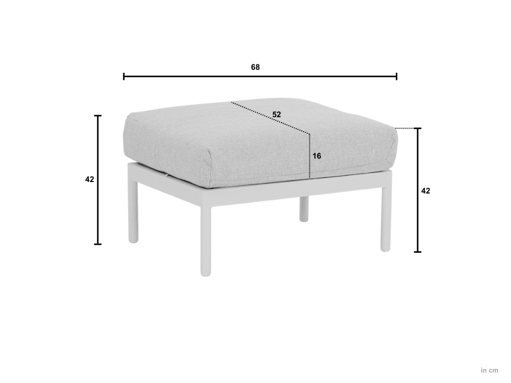 Applebee CONDOR hocker Oyster - Afbeelding 2