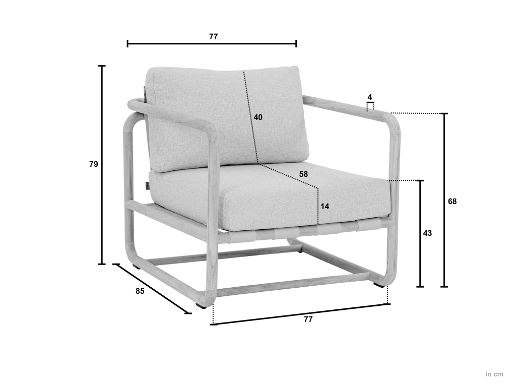 Applebee DOLCE lounge stoel - Afbeelding 2