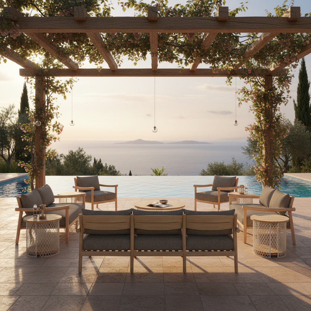 Traditional Teak ISABELLA lounge stoel - Afbeelding 3