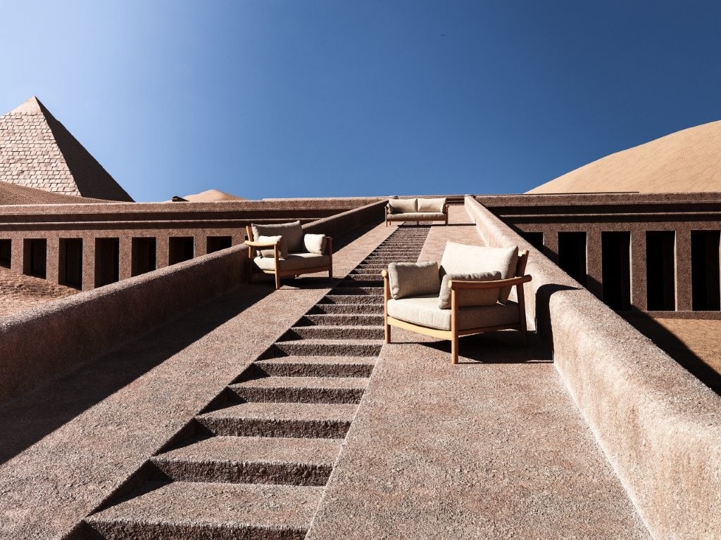 Traditional Teak ISABELLA lounge stoel - Afbeelding 4