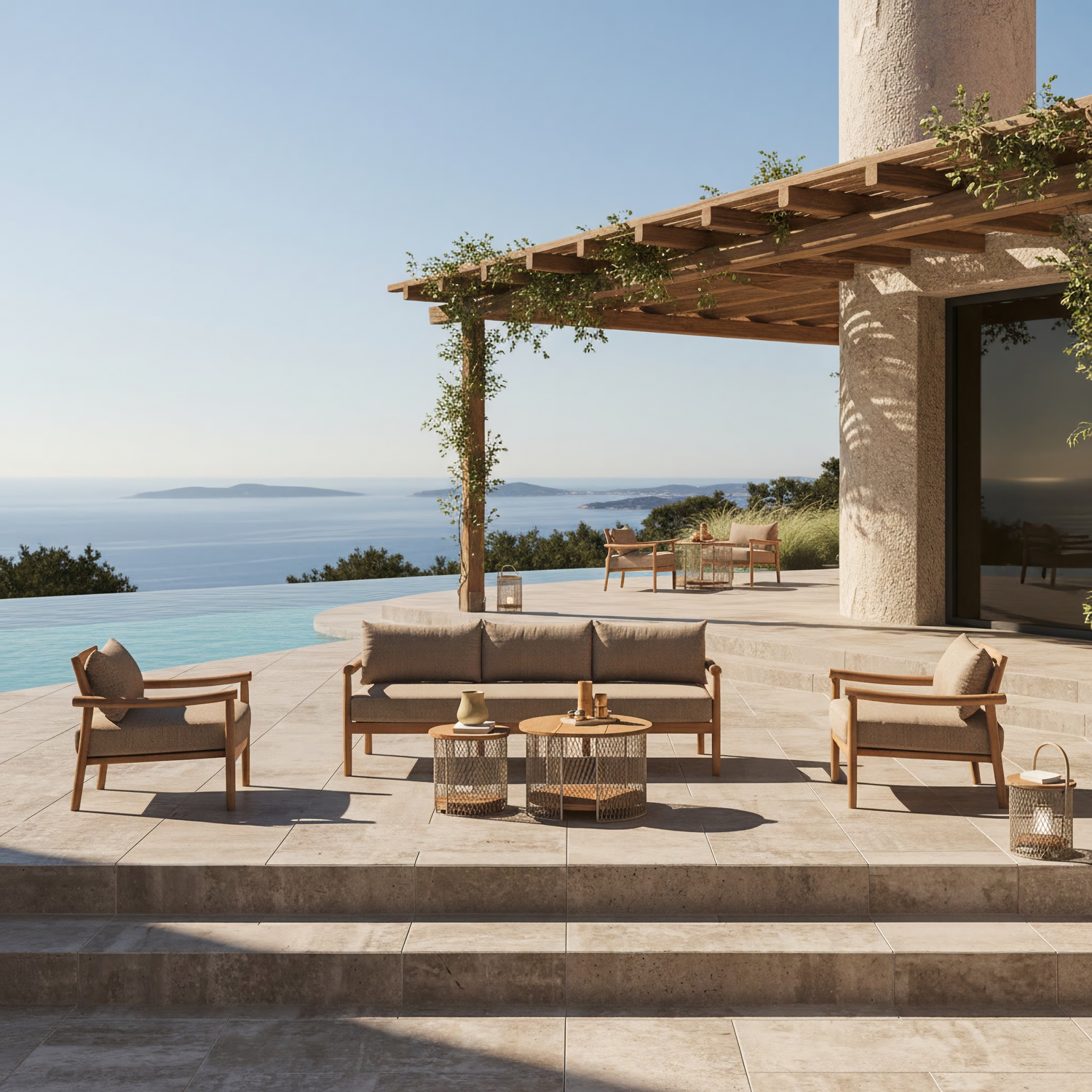 Traditional Teak ISABELLA lounge stoel - Afbeelding 6