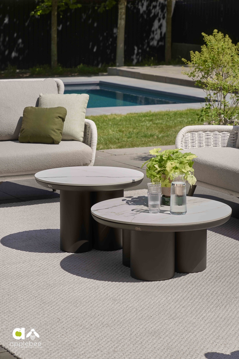 AppleBee TONGA Coffee Table set van 2 - Afbeelding 2