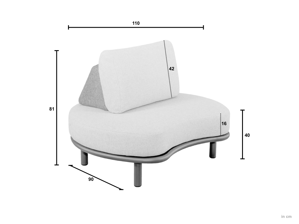 Applebee MOON ISLAND lounge stoel - Afbeelding 2