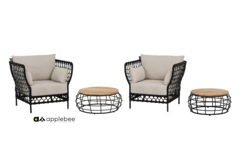 Applebee Pure lounge stoelen+tafels