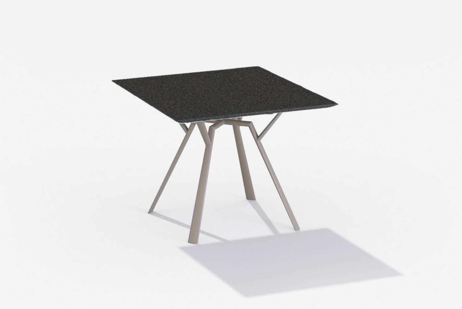 Radice-Quadra tafel 90x90cm speckled-antraciet