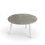 Jati&Kebon Ronda sidetable-Ø60cm white-palladium-grey