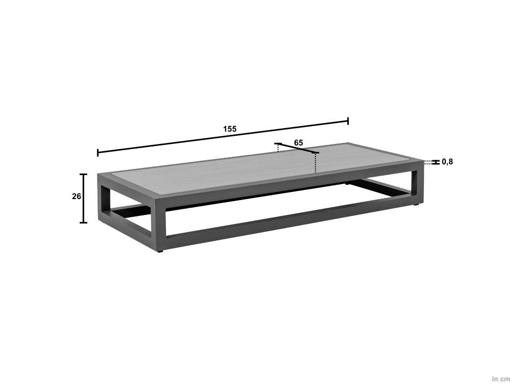 Applebee SANTORINI coffee table 155x65 cm - Afbeelding 2