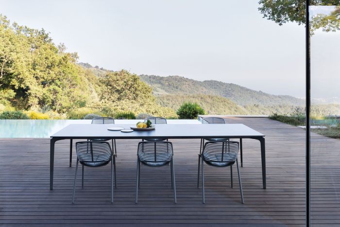 Fast Allsize tafel 90 x 90 cm Speckled grey blad - Afbeelding 3