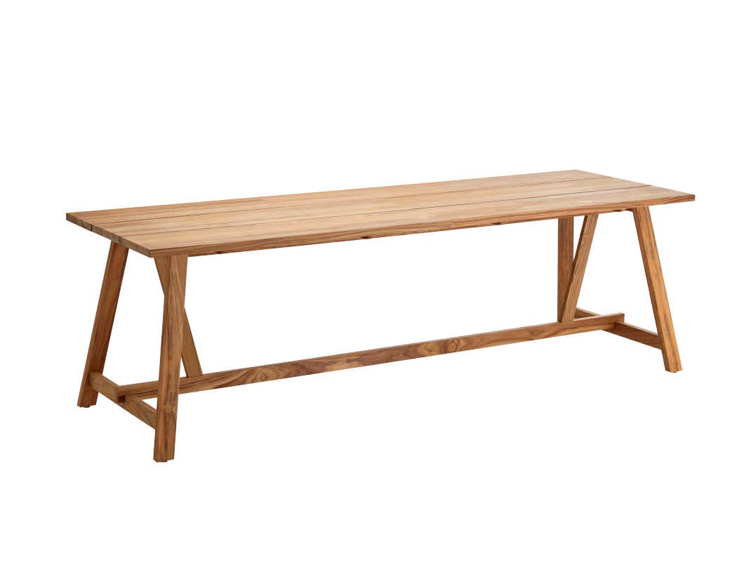 Solpuri Country teak-tafel 240x80cm