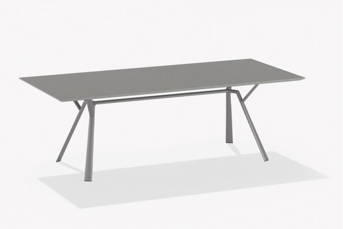 Fast Radice Quadra tafel 240 x 100 cm Speckled grey blad