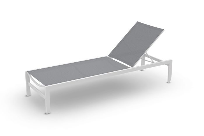 Jati-en-Kebon Sylt sunlounger white-light-grey