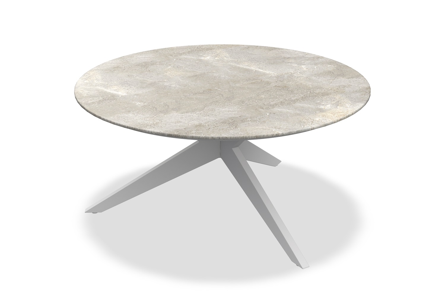 Jati-en-Kebon Yate tafel-Ø150 white-ceramik-palladium-grey